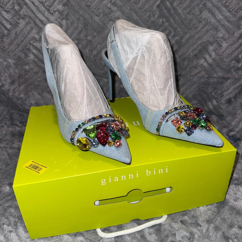 Gianni Bini Multicolor Embellished Heels
